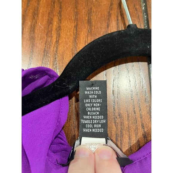 INC Purple Flowing Blouse 3X! - Picture 5 of 8